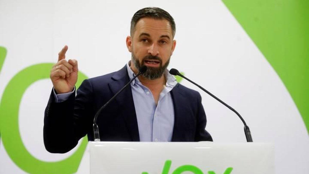 El presidente de Vox, Santiago Abascal.