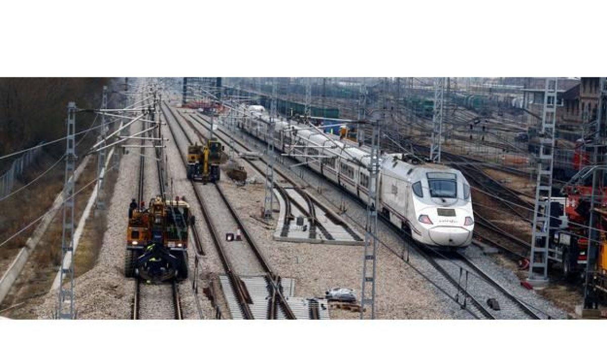 Obras para el AVE en la estación de León
