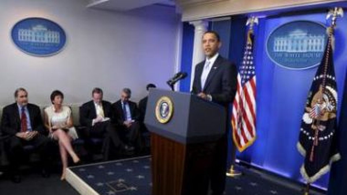 Obama, durante la rueda de prensa que ofreció ayer.