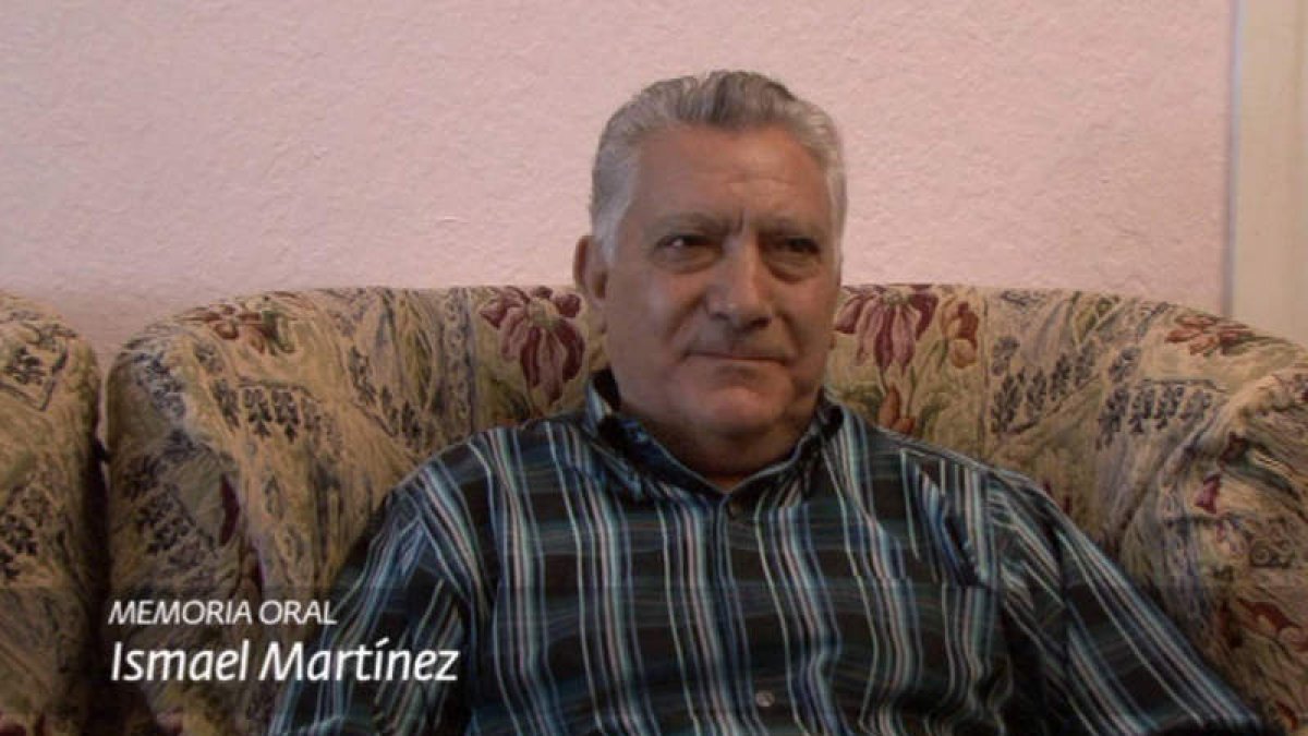 Ismael Martínez Ibán, ‘El Piedra’, en la grabación de ‘Memoria Oral de la Minería’.