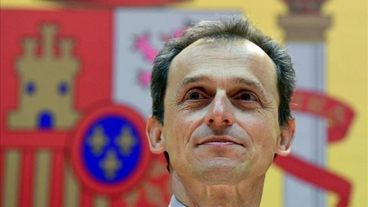 Pedro Duque, durante su toma de posesión como ministro de Ciencia.