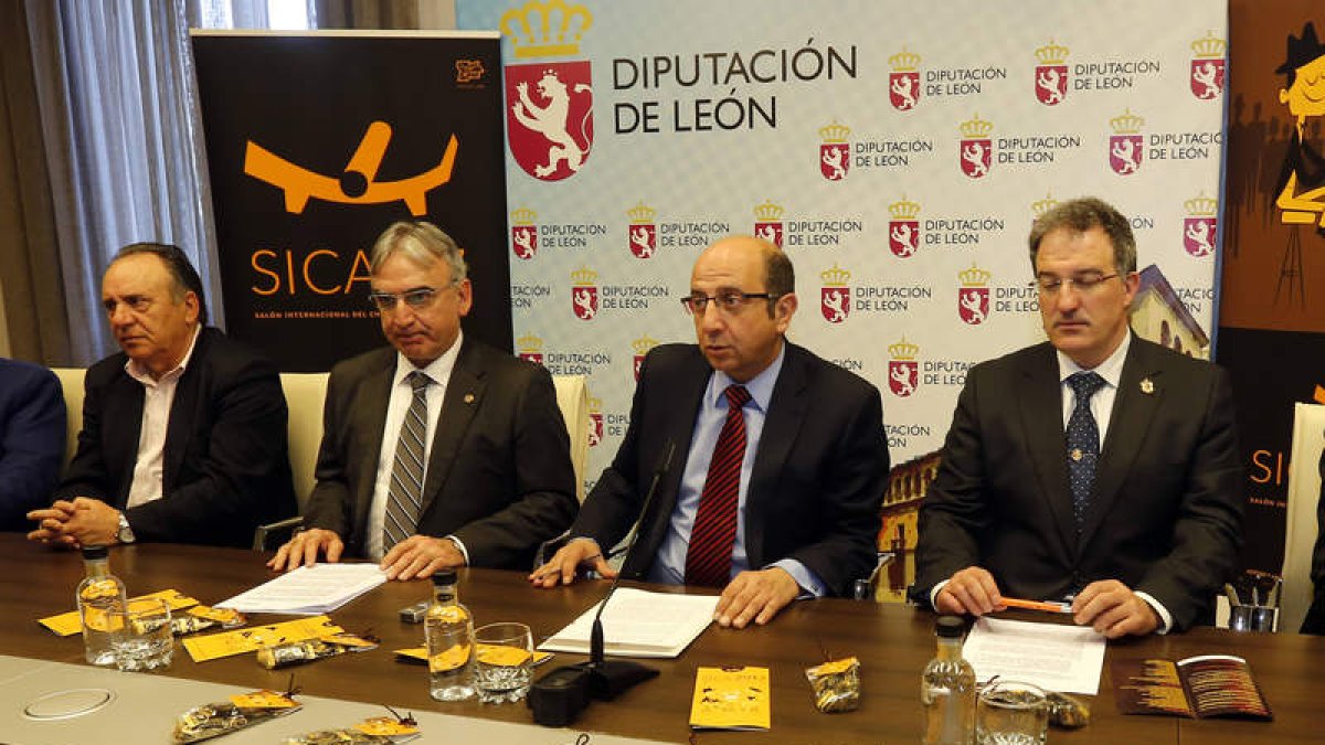 Un momento de la presentación ayer del Sica en la Diputación de León. MARCIANO