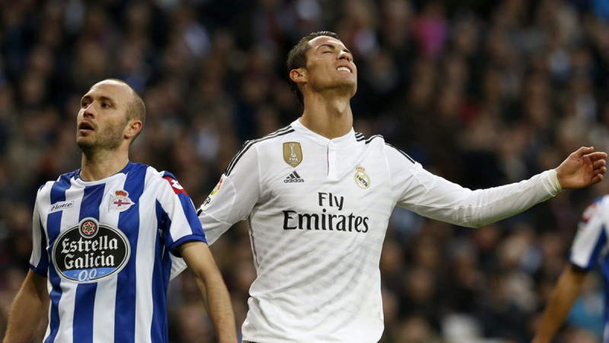 Cristiano, durante el encuentro ante el Deportivo.