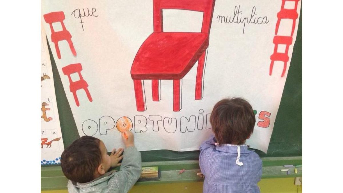Alumnos del centro premiado de Santas Martas