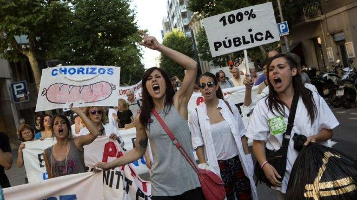 Manifestación contra los recortes en la Sanidad Pública.
