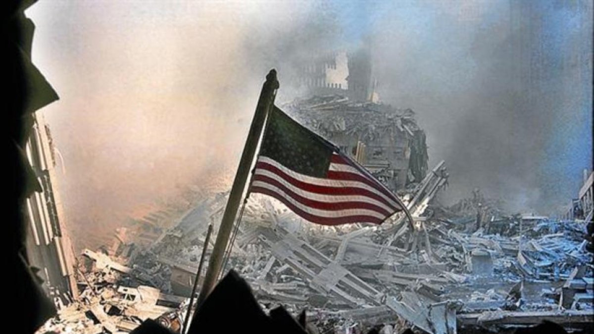 Ruinas del World Trade Center el 11-S.