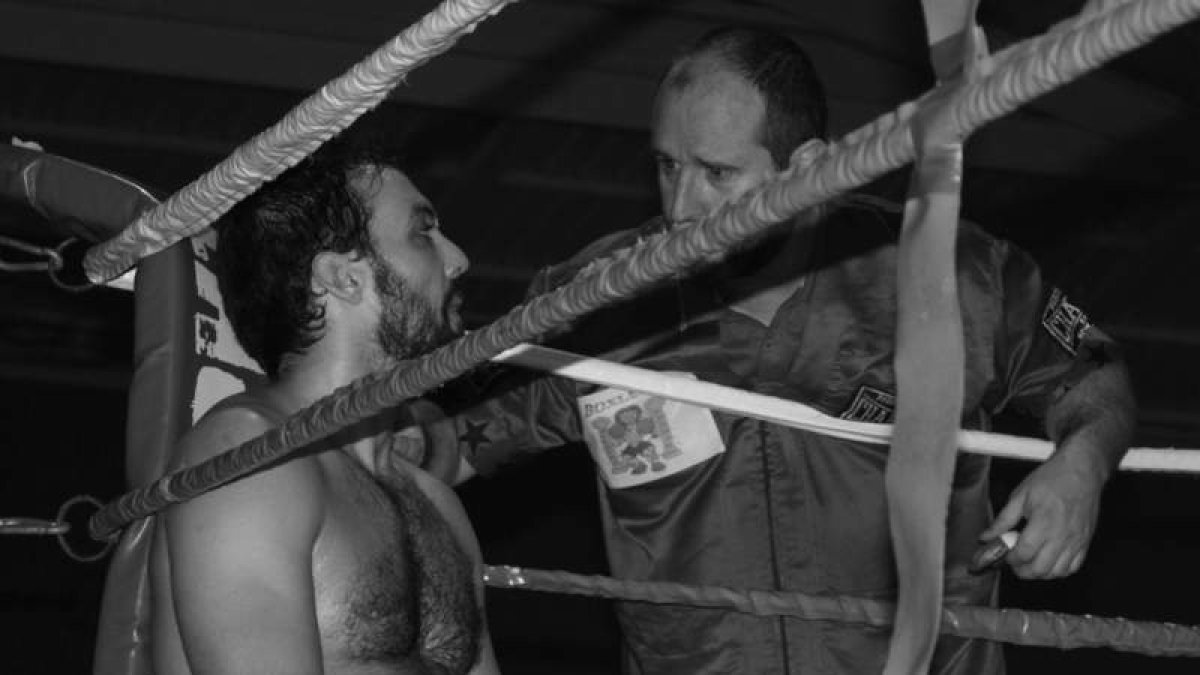 Jonatan Rodríguez, en la esquina, junto a Alfredo Arrojo.