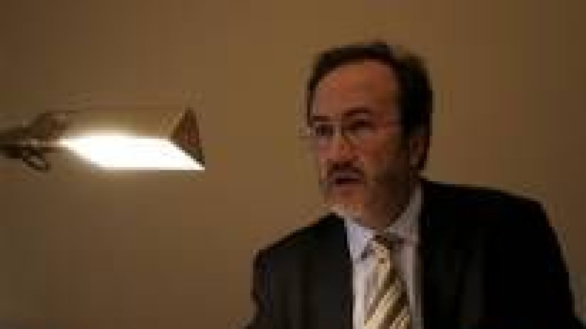 Fernando de los Mozos, en un momento de la entrevista