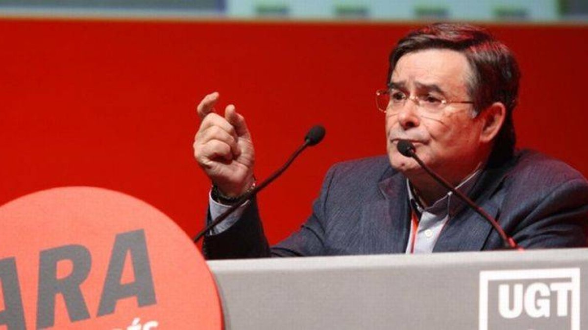 'Lito', en un congreso de UGT celebrado en Barcelona, el 21 de abril del 2009.