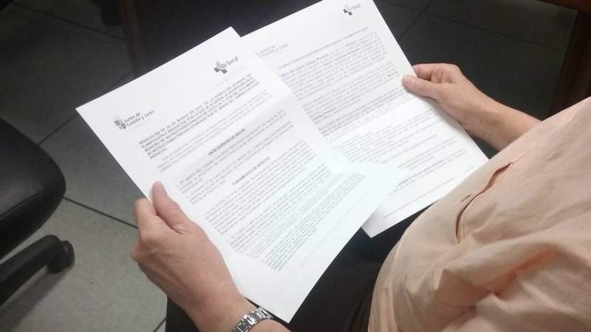 Un documento de testamento vital registrado en la Consejería de Sanidad. DL