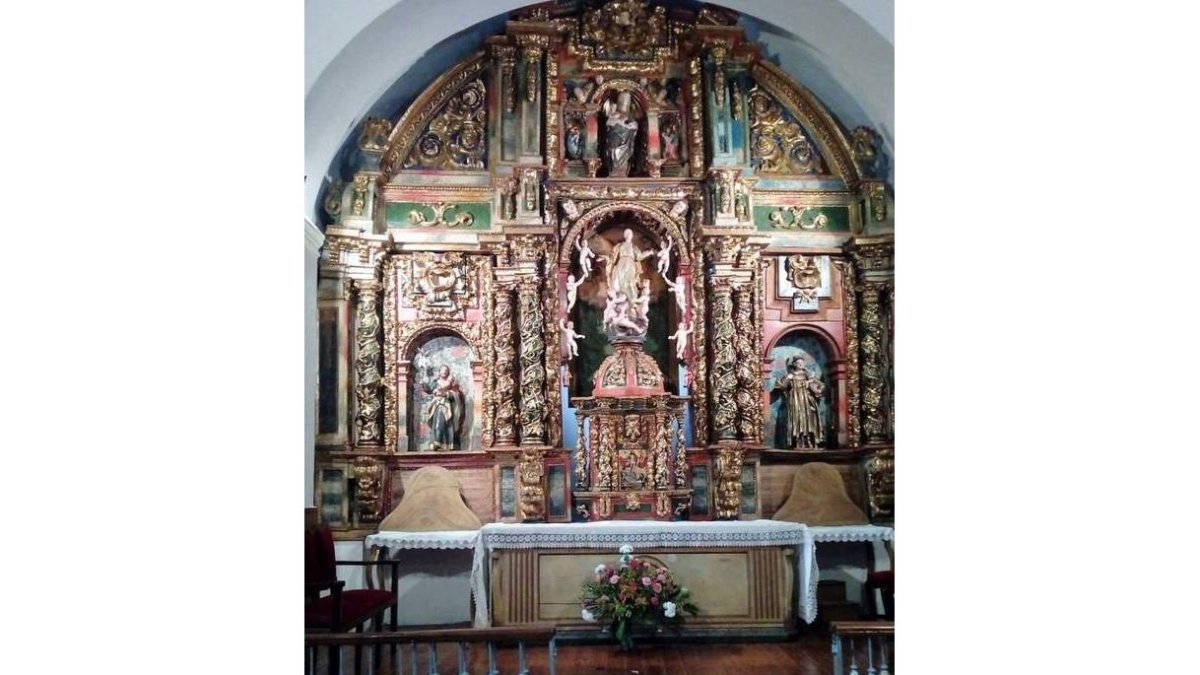Aspecto del retablo tras la última intervención. DL