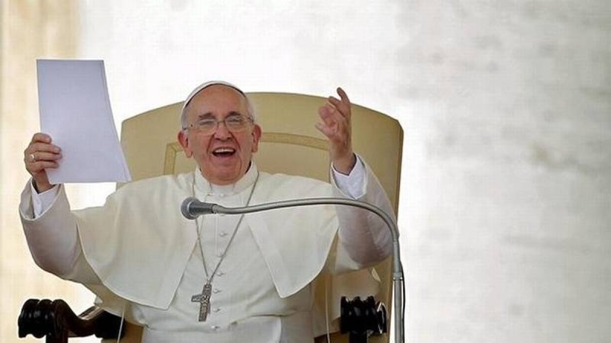 El papa Francisco, en la audiencia pública de este miércoles en el Vaticano.