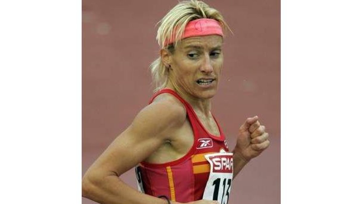 Marta Domínguez, en la final de los campeonatos de Europa.