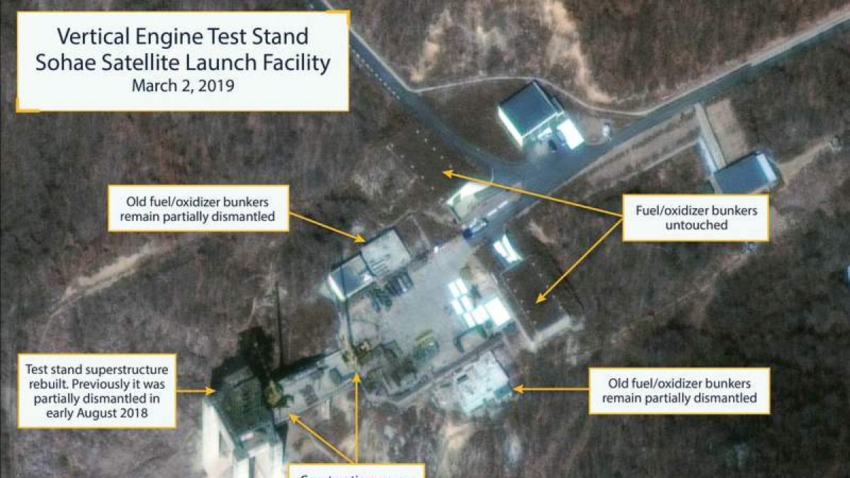 Imagen aérea de la estación satélite de Sohae, en Cholsan County, Corea el Norte. DIGITAL GLOBE
