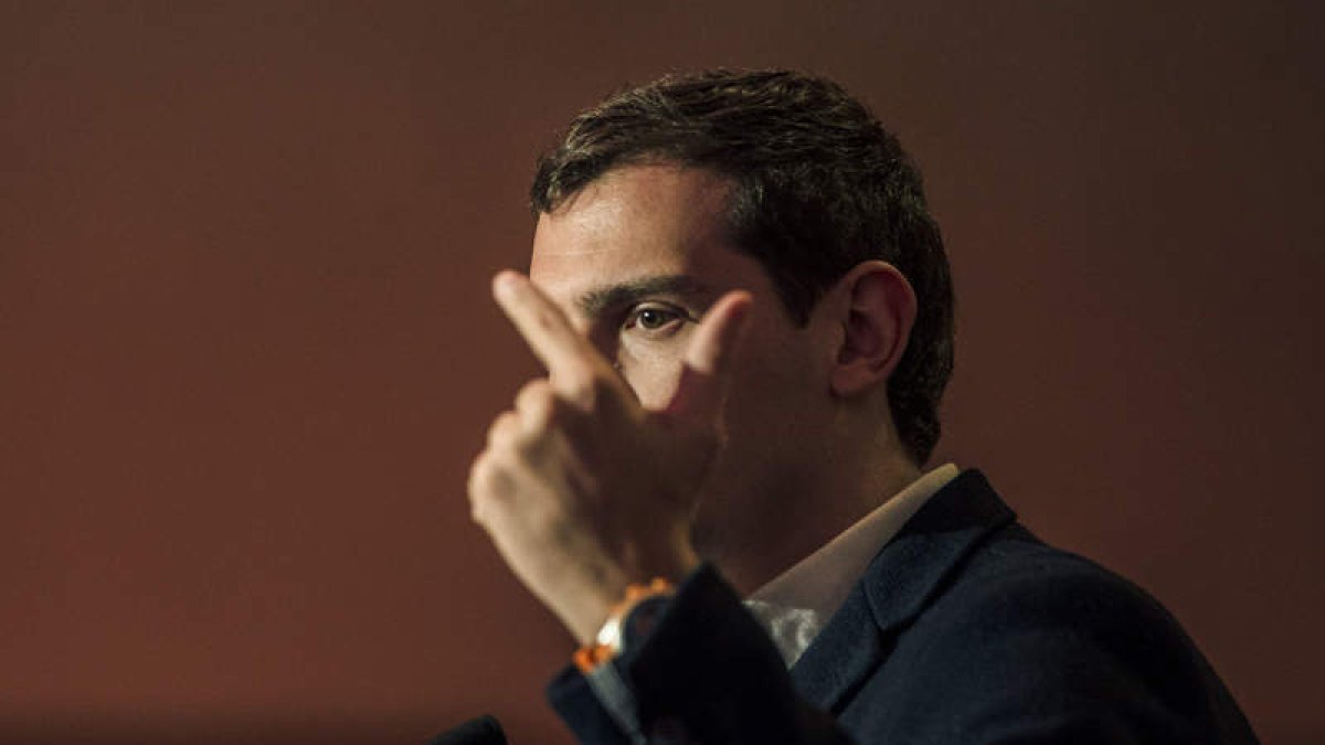 Rivera intervino ayer en un acto de C’s en Málaga. JORGE ZAPATA