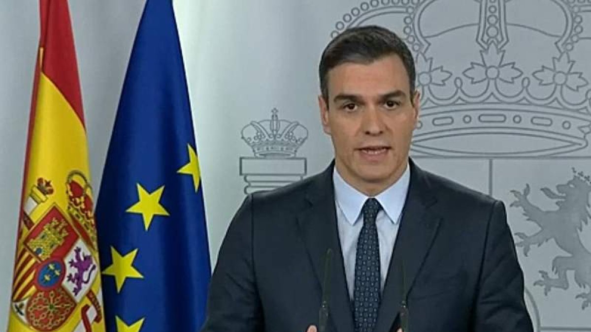 El presidente Sánchez en su última comparecencia en televisión.
