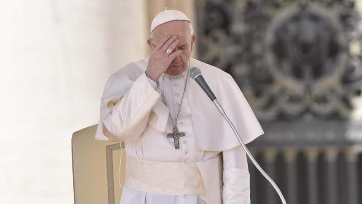 El papa, en la audiencia del miércoles. GIORGIO ONORATI