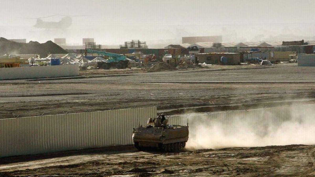 Imagen de Camp Bastion, en Afganistán, donde la militar dio a luz al pequeño.