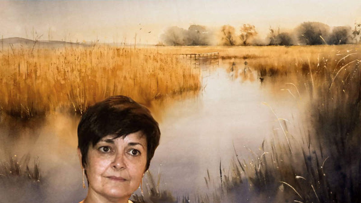 La artista astorgana Pilar José Fernández. CUEVAS