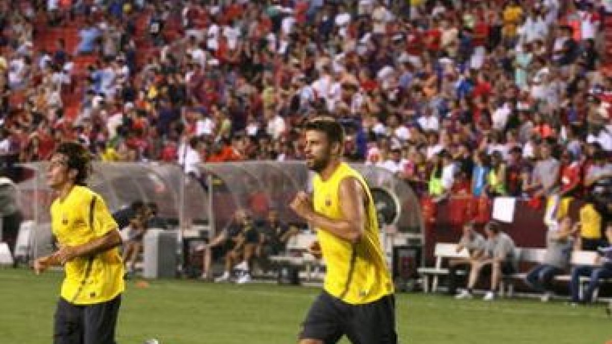 Pique en una sesión de entrenamiento en Washington.