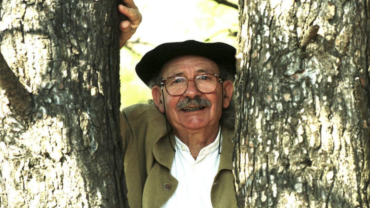 Agustín Ibarrola (1930-2023), en una imagen de archivo en Santander. DL