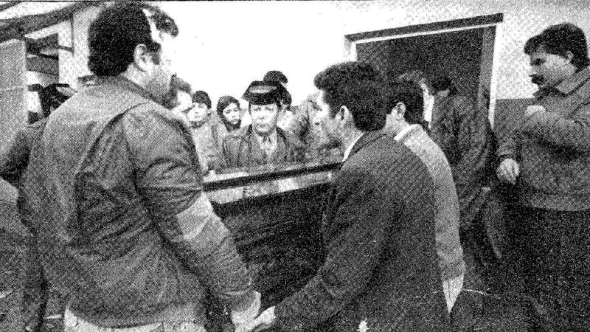 Féretro de Manuel García, horas después de la tragedia.
