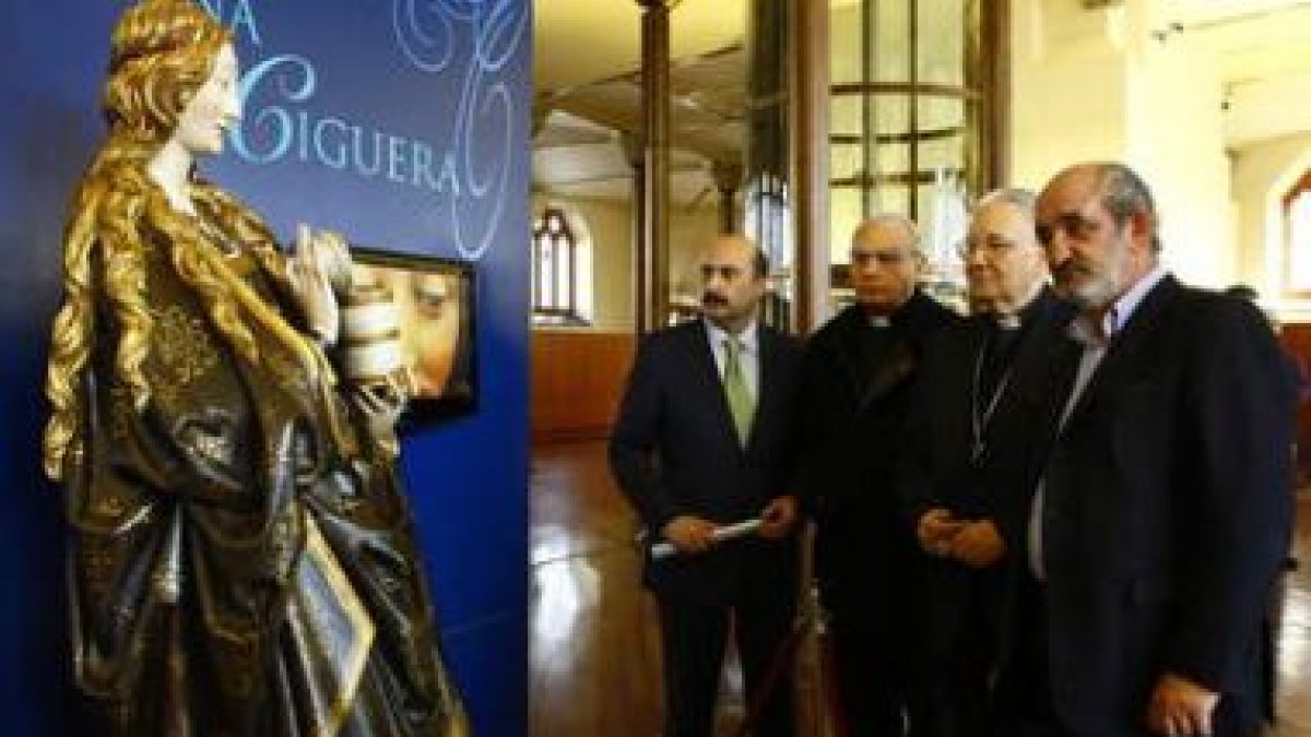 Fernández Corral, Gómez Rascón, el obispo y Santos Llamas