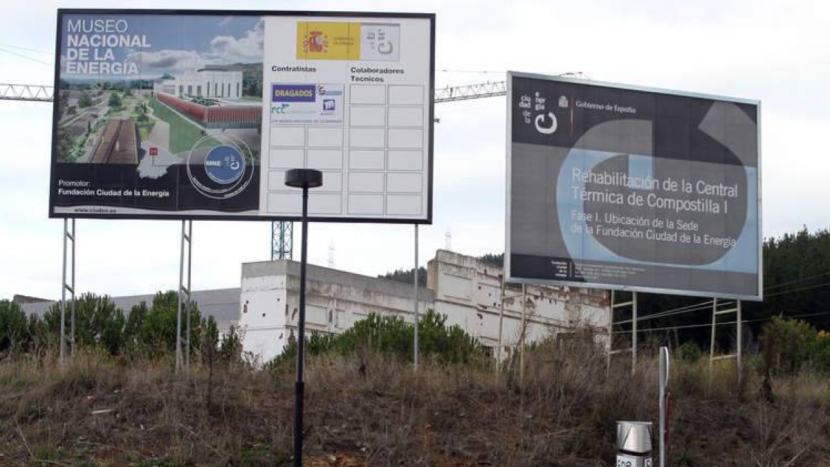 Las obras de la sede central de la Ciuden en Ponferrada y del Museo de la Energía llevan paradas desde hace diez meses.