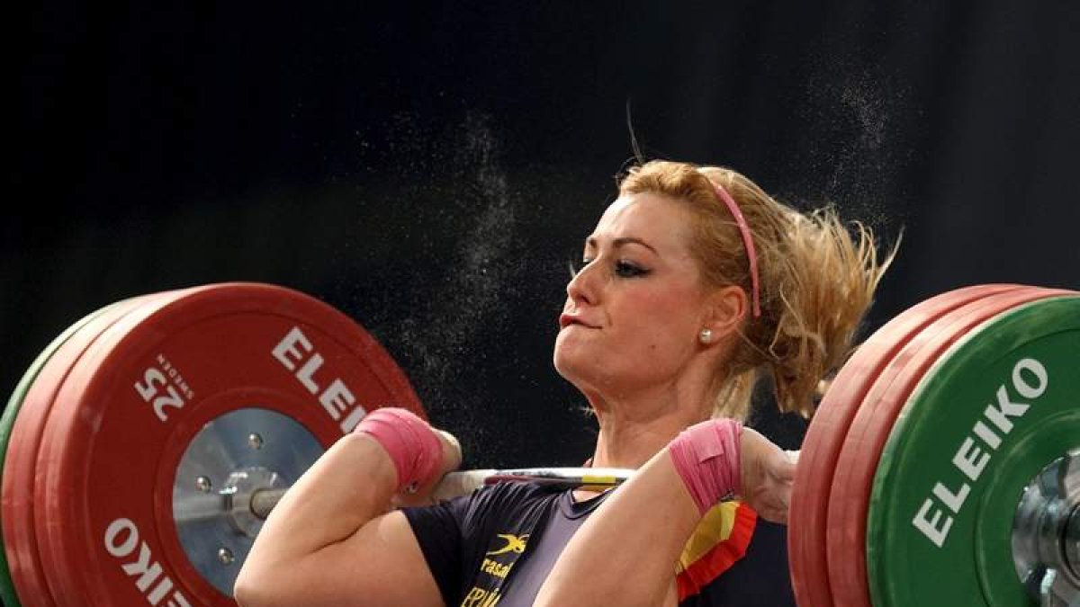 Lidia Valentín en el último Campeonato de Europa.