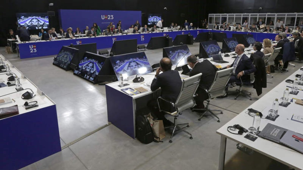 Los ministros de Telecomunicaciones de la UE se reunieron en el Palacio de Exposiciones de León. FERNANDO OTERO