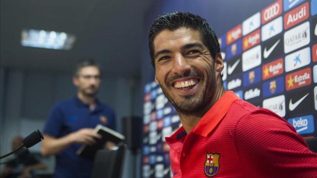 Luis Suárez, en la ciudad deportiva de Sant Joan Despí.