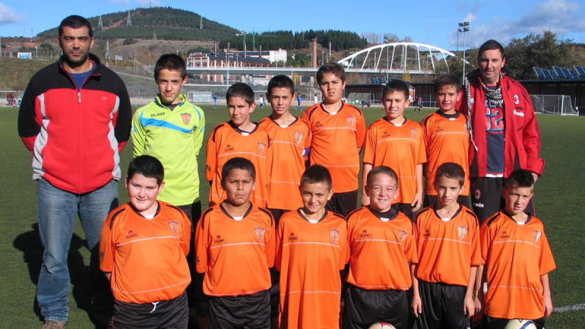Formación del equipo del Toreno que milita en el grupo B de la 2.ª División Provincial Alevín.