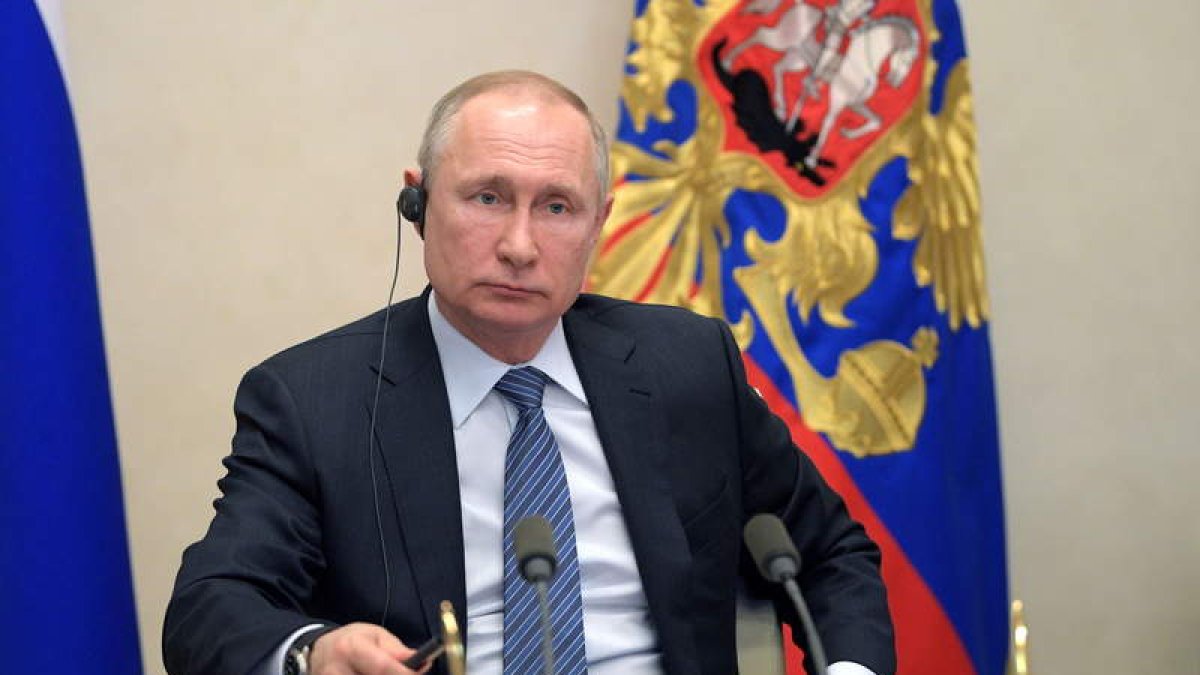 El presidente Putin durante una videoconferencia.