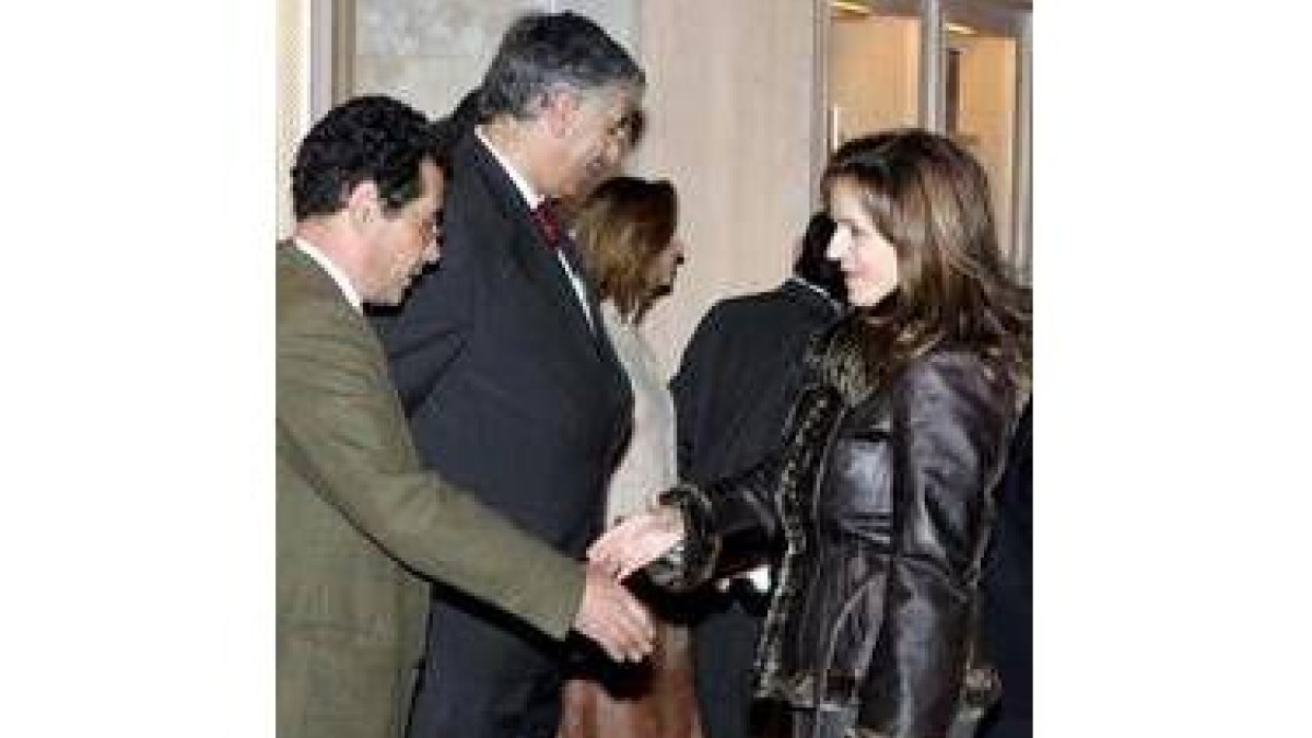 Silvia Clemente, momentos antes de la reunión celebrada ayer