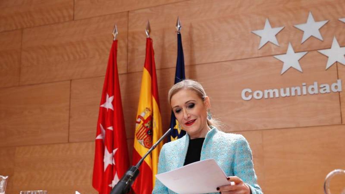 La presidenta de la Comunidad de Madrid, Cristina Cifuentes. EFE