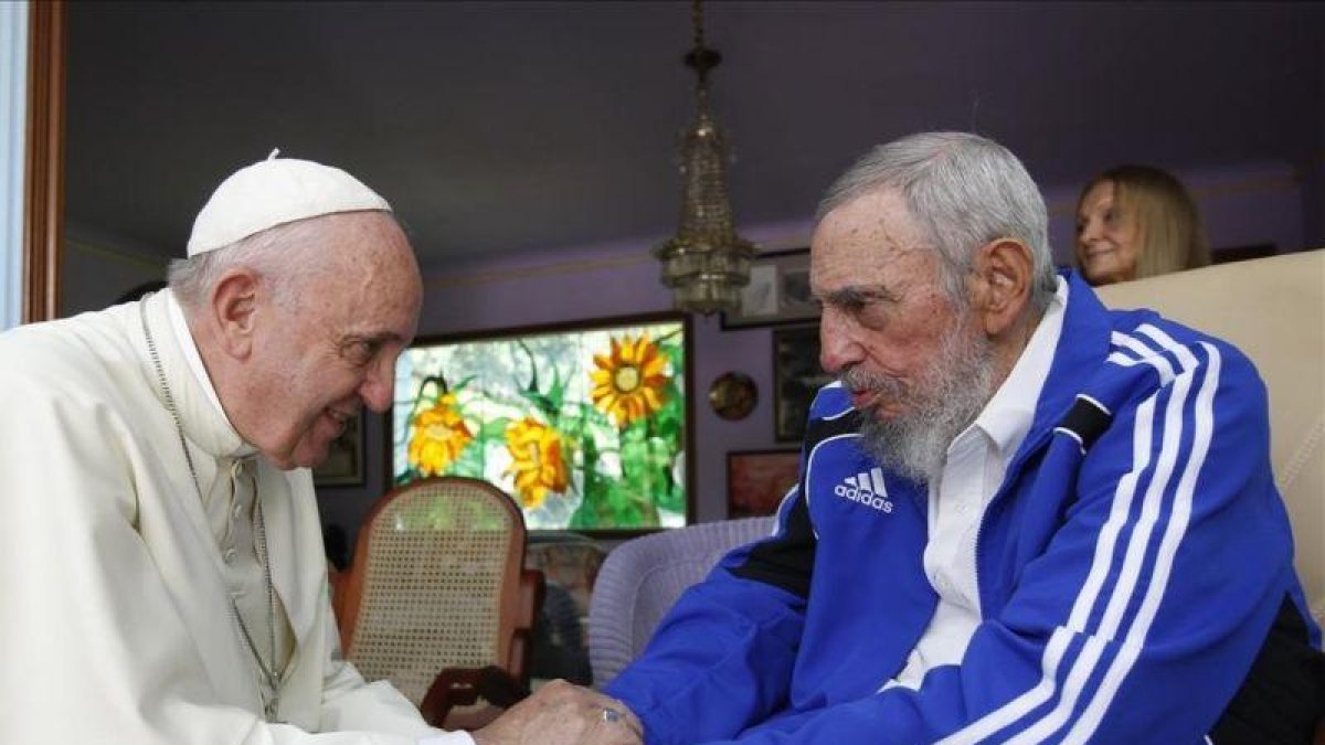 El Papa Francisco con Fidel Castro en La Habana, en septiembre del 2015.