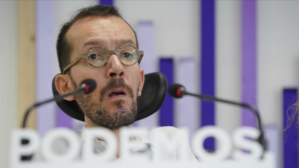 El secretario de Organización de Podemos, Pablo Echenique