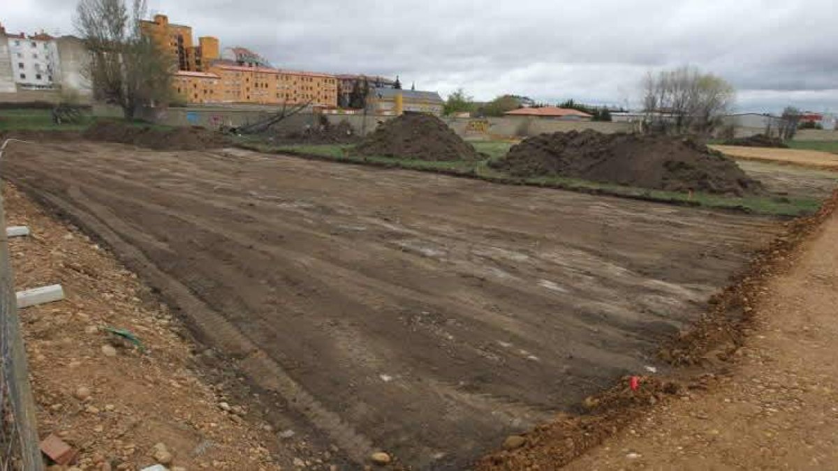 Estado que presentaban esta semana las obras del nuevo sector, en la zona más próxima a La Serna.