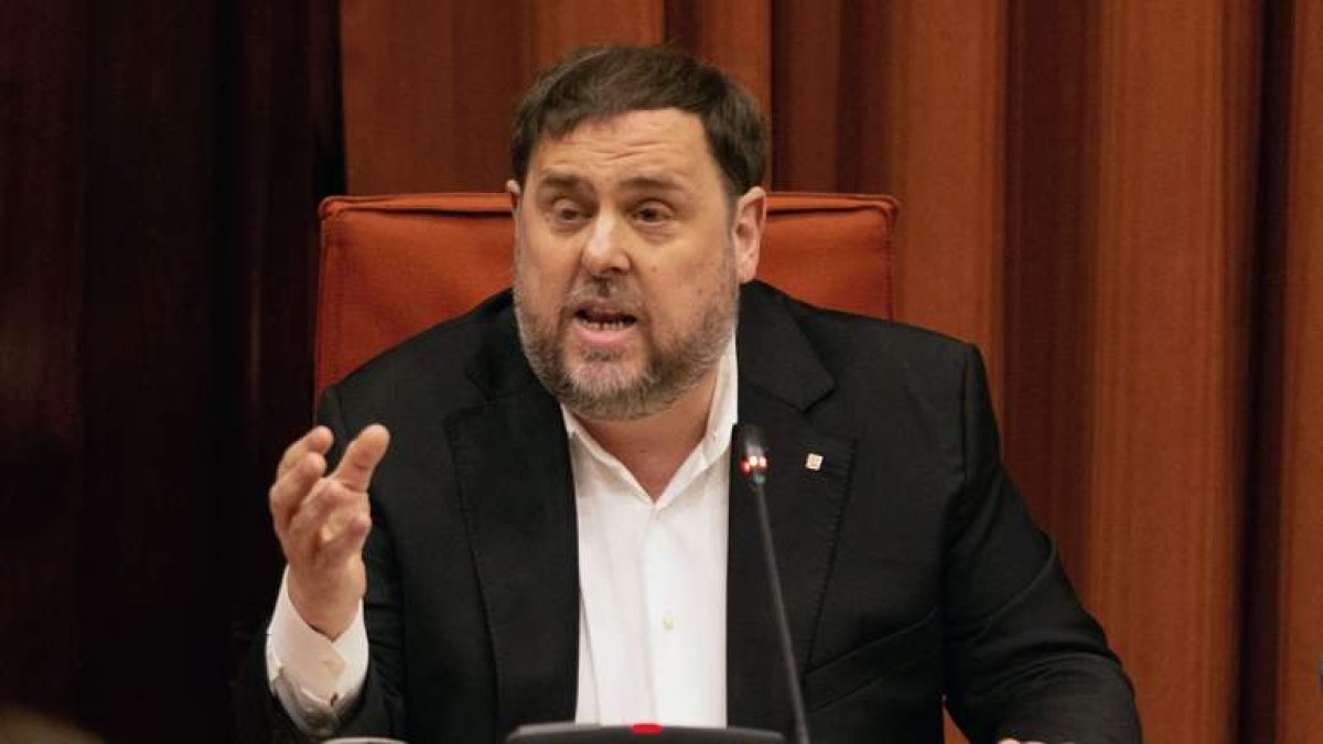 El presidente de ERC, Oriol Junqueras. ENRIC FONTCUBERTA