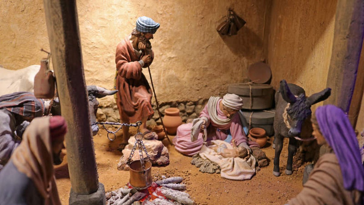 El nacimiento y la adoración de los pastores en el Belén de Valencia de Don Juan. ALAB