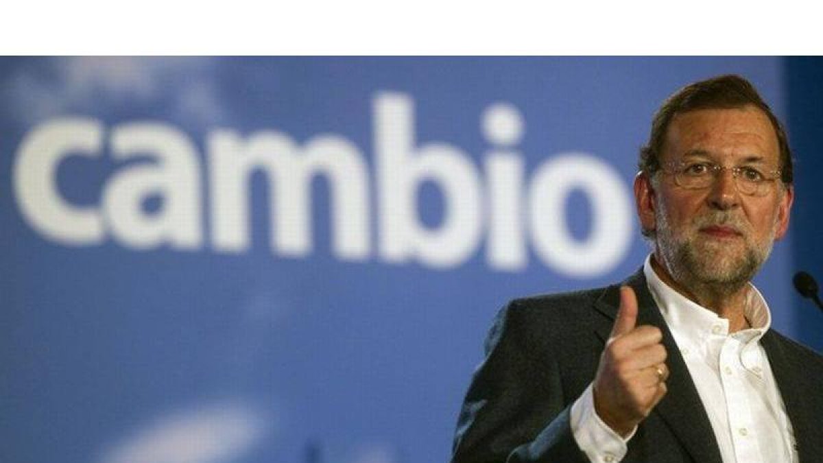 Mariano Rajoy durante el mitin.