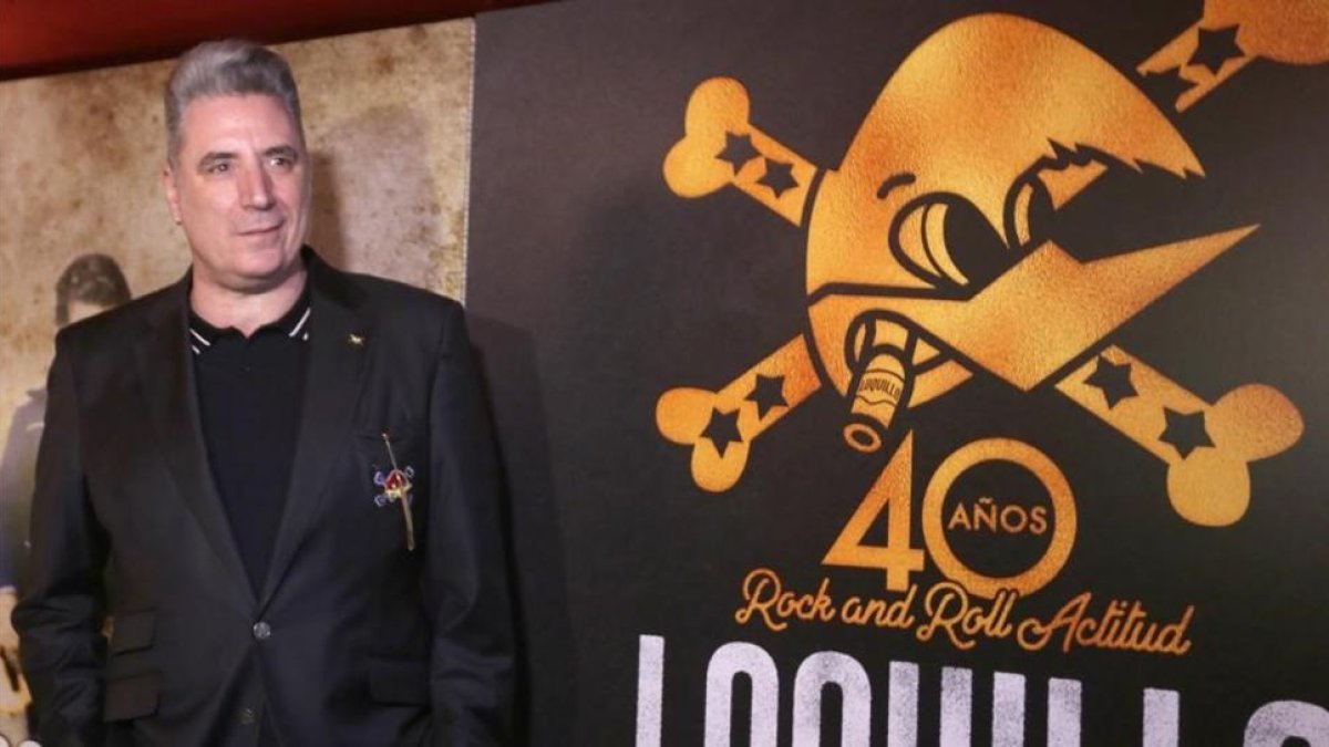 Loquillo, en la presentación en Madrid del disco 40 años de Rock n roll actitud