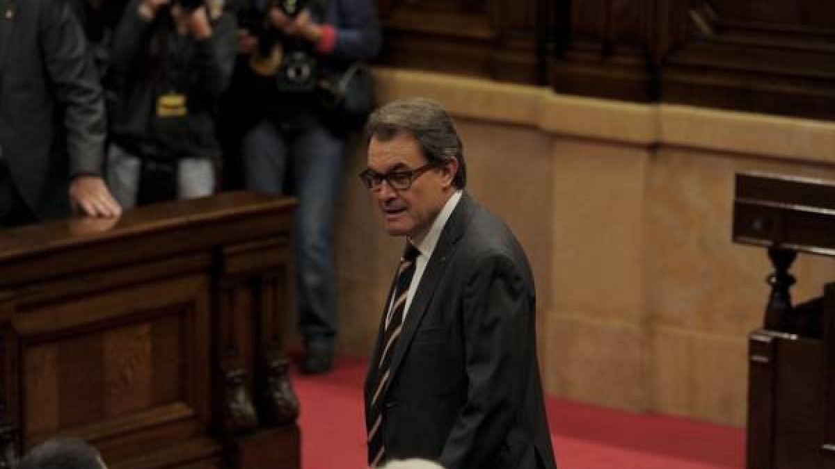 Artur Mas, este miércoles, en el Parlament.