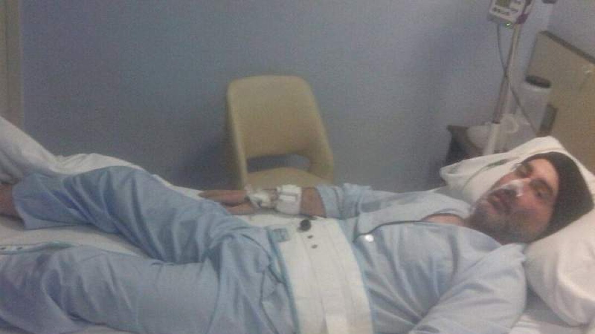 David Villafañe, en una imagen en el Hospital.