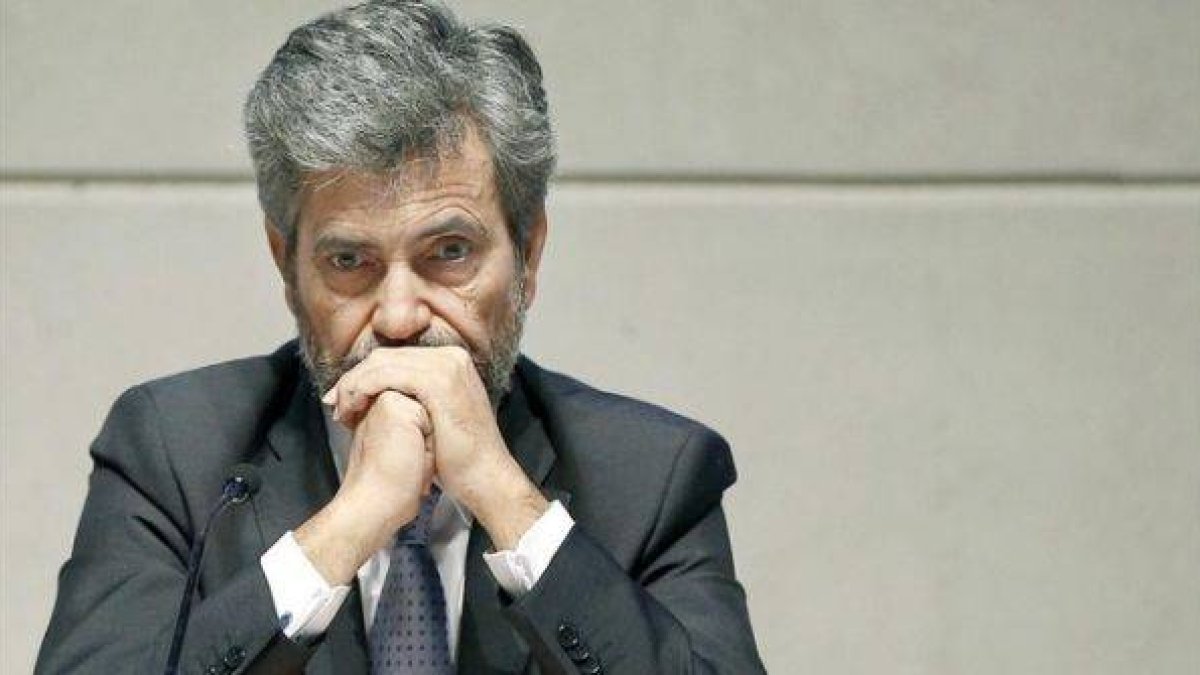 El presidente del CGPJ y del Tribunal Supremo, Carlos Lesmes, en la apertura del año académico de Esade.