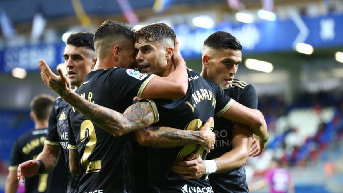 Jose Manuel Naranjo de la Ponferradina consigue el porimer go durante el partido de la Liga Smartbank Segunda División Jornada 2 entre la SD Eibar y la SD Ponferradina disputado en el Estadio de Ipurua en Eibar. LUIS DE LA MATA