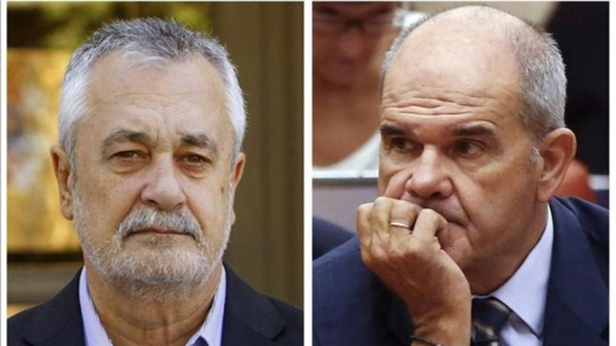 Los expresidentes andaluces José Antonio Griñán y Manuel Chaves.
