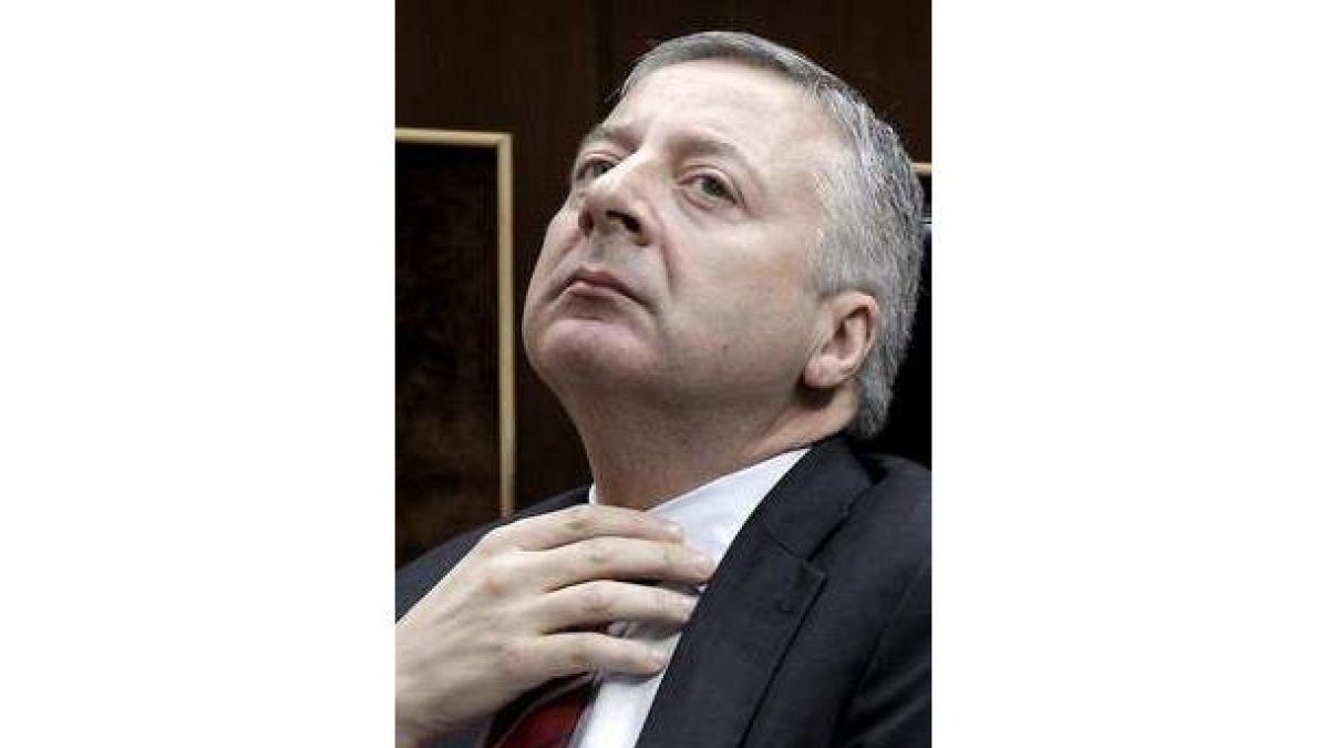El vicesecretario general, José Blanco, en el Congreso.