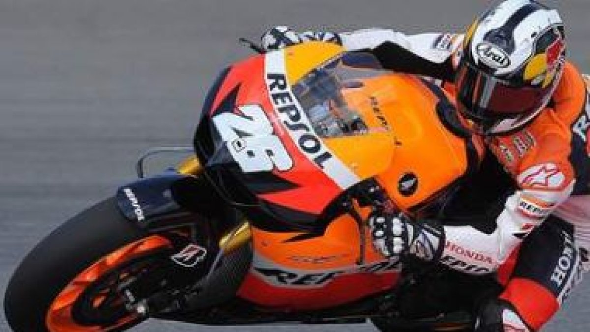 Dani Pedrosa logró la pole en la categoría Moto GP.