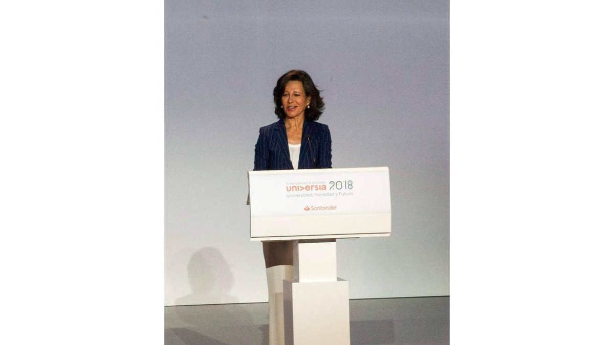 La presidenta del Santander. J. FORMIGO
